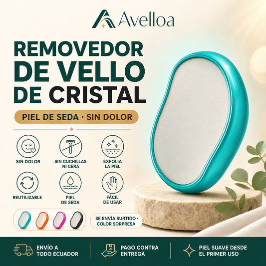 Removedor de Vello de Nanocristal — Piel de Seda sin Dolor ni Cuchillas
