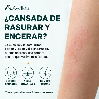 Removedor de Vello de Nanocristal — Piel de Seda sin Dolor ni Cuchillas