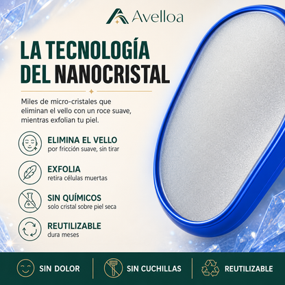Removedor de Vello de Nanocristal — Piel de Seda sin Dolor ni Cuchillas