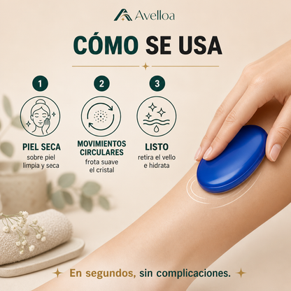 Removedor de Vello de Nanocristal — Piel de Seda sin Dolor ni Cuchillas