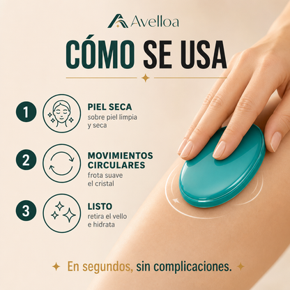 Removedor de Vello de Nanocristal — Piel de Seda sin Dolor ni Cuchillas