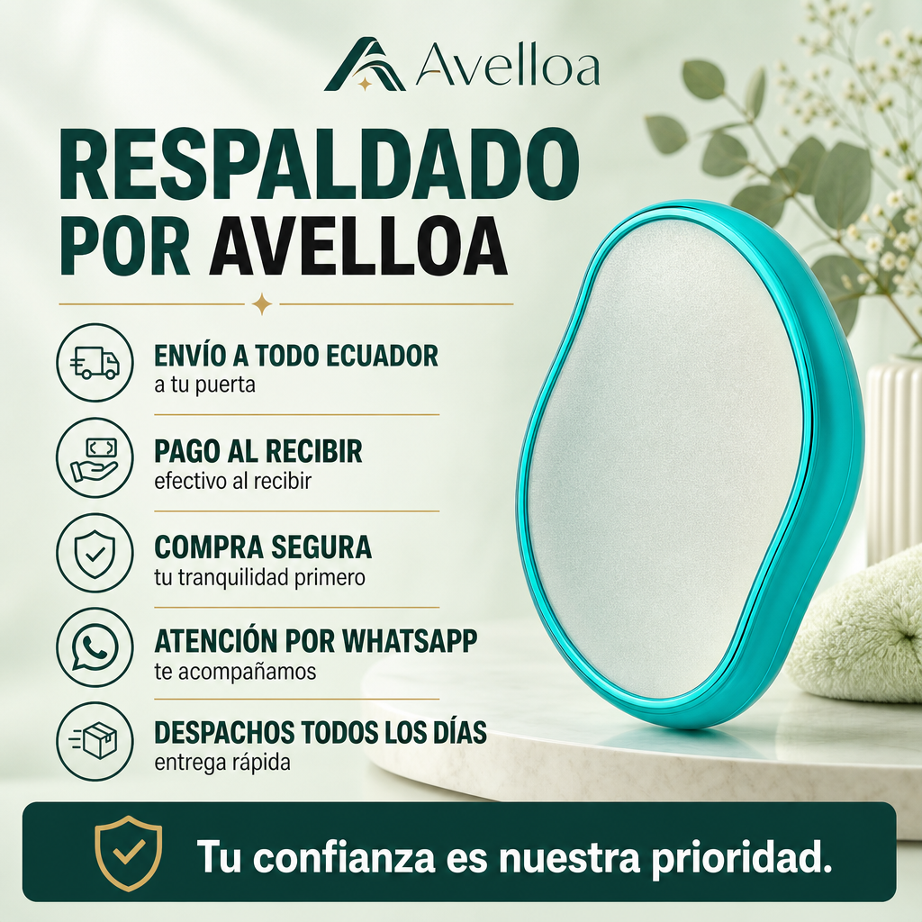 Removedor de Vello de Nanocristal — Piel de Seda sin Dolor ni Cuchillas