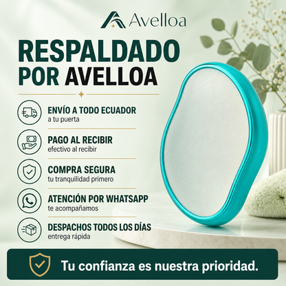 Removedor de Vello de Nanocristal — Piel de Seda sin Dolor ni Cuchillas