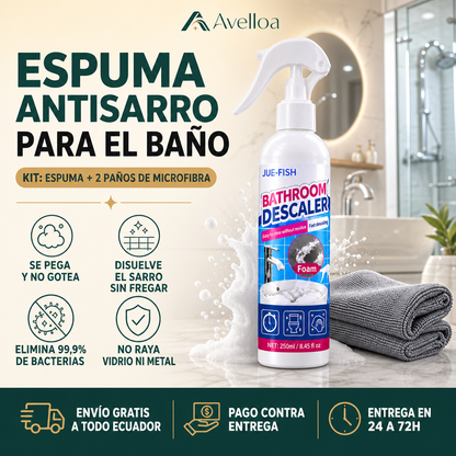 Espuma Antisarro para Baño — Disuelve el Sarro Sin Fregar