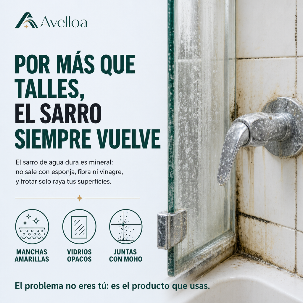 Espuma Antisarro para Baño — Disuelve el Sarro Sin Fregar