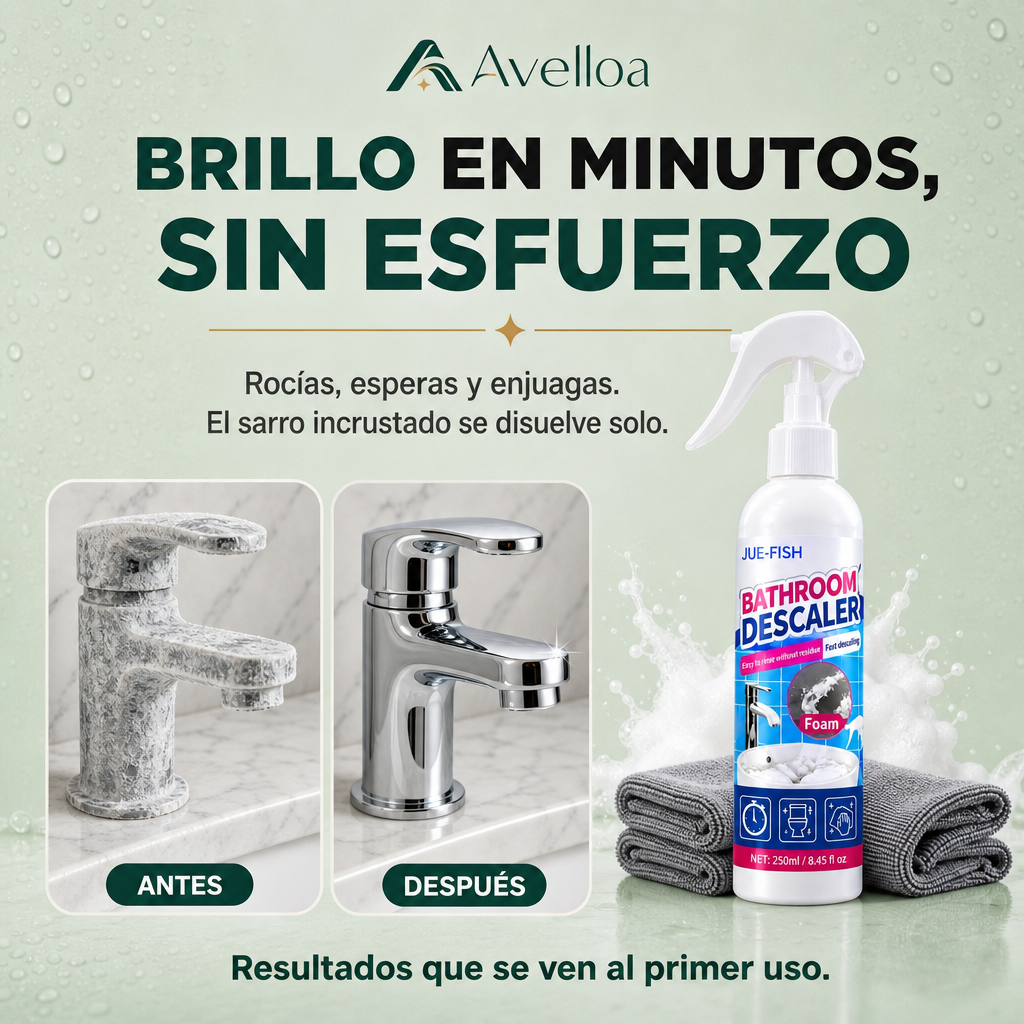 Espuma Antisarro para Baño — Disuelve el Sarro Sin Fregar