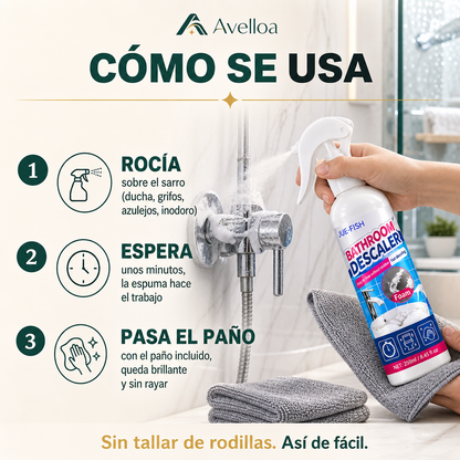 Espuma Antisarro para Baño — Disuelve el Sarro Sin Fregar