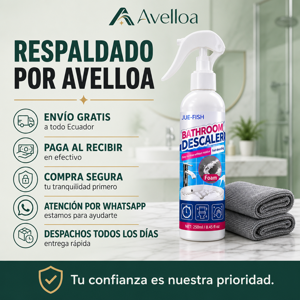 Espuma Antisarro para Baño — Disuelve el Sarro Sin Fregar